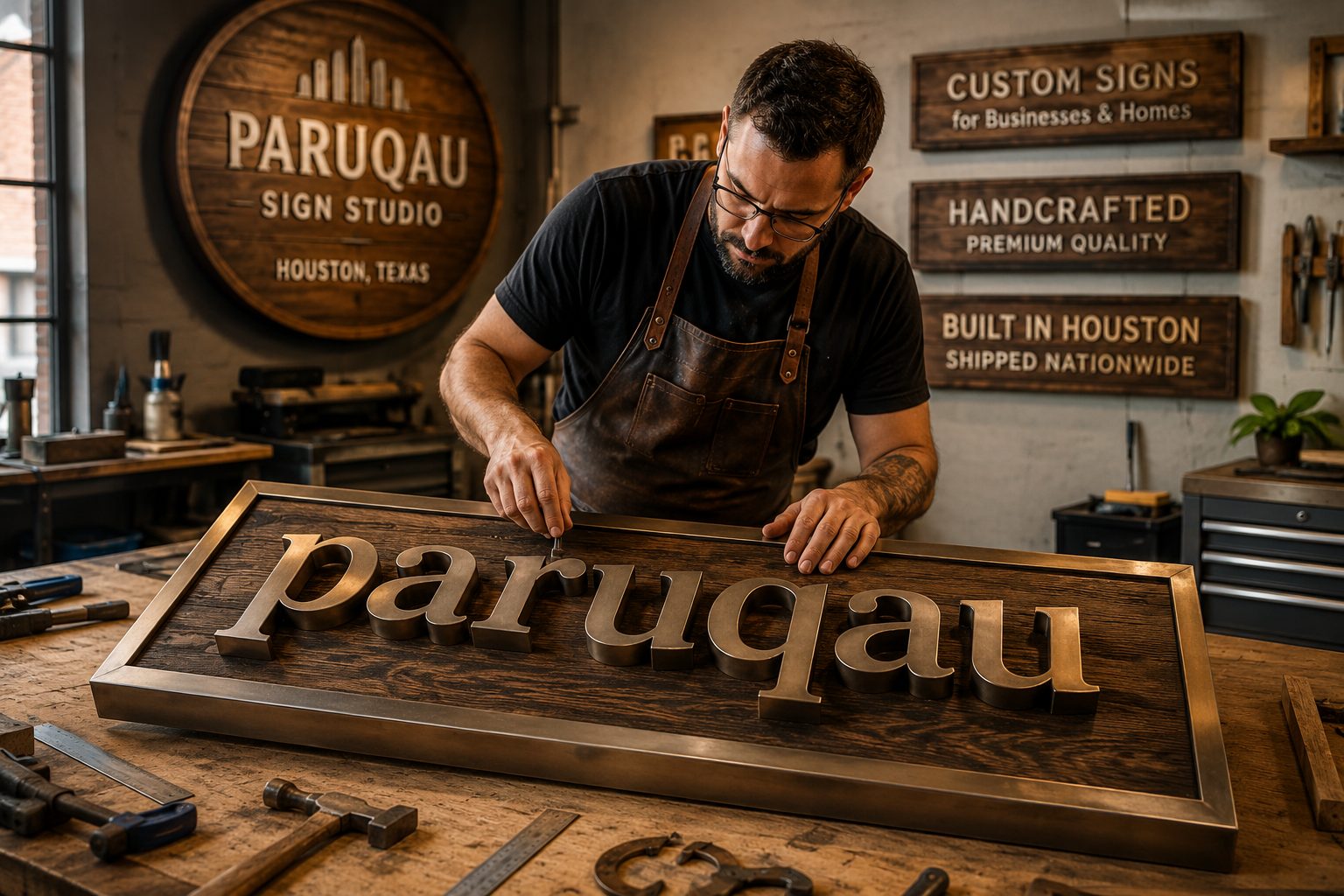 paruqau signage workshop interior